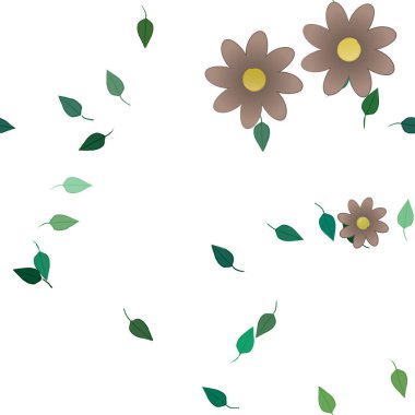 Yaprakları pürüzsüz arkaplan, vektör illüstrasyonu