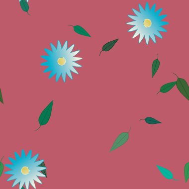 Yaprakları pürüzsüz arkaplan, vektör illüstrasyonu