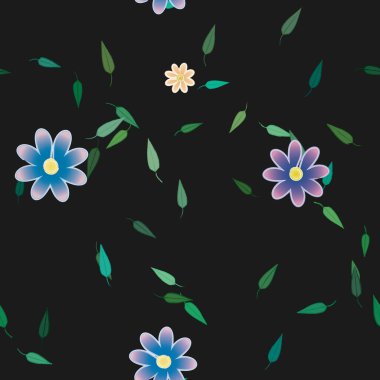 Yaprakları pürüzsüz arkaplan, vektör illüstrasyonu