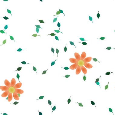 Yaprakları pürüzsüz arkaplan, vektör illüstrasyonu