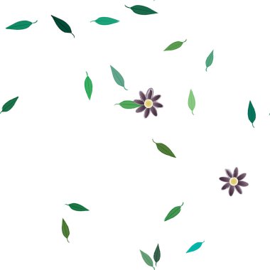 Yaprakları pürüzsüz arkaplan, vektör illüstrasyonu