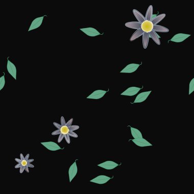 Yaprakları pürüzsüz arkaplan, vektör illüstrasyonu