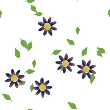 Yaprakları pürüzsüz arkaplan, vektör illüstrasyonu