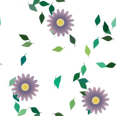 Yaprakları pürüzsüz arkaplan, vektör illüstrasyonu