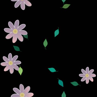 Yaprakları pürüzsüz arkaplan, vektör illüstrasyonu