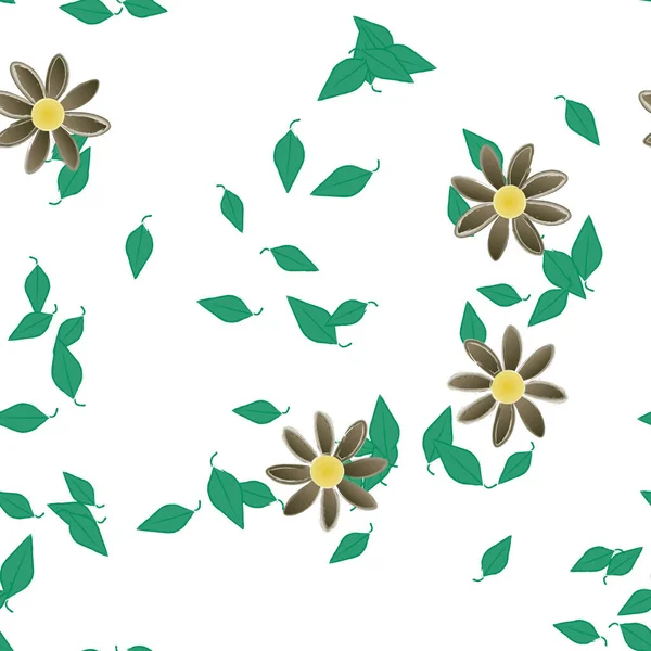 Yaprakları pürüzsüz arkaplan, vektör illüstrasyonu