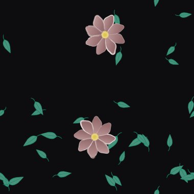 Yaprakları pürüzsüz arkaplan, vektör illüstrasyonu