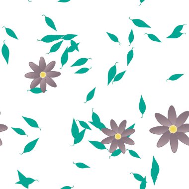 Yaprakları pürüzsüz arkaplan, vektör illüstrasyonu