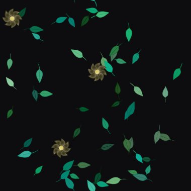 Yaprakları pürüzsüz arkaplan, vektör illüstrasyonu