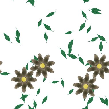 Yaprakları pürüzsüz arkaplan, vektör illüstrasyonu