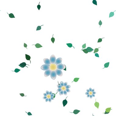 Yaprakları pürüzsüz arkaplan, vektör illüstrasyonu