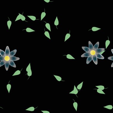 Yaprakları pürüzsüz arkaplan, vektör illüstrasyonu