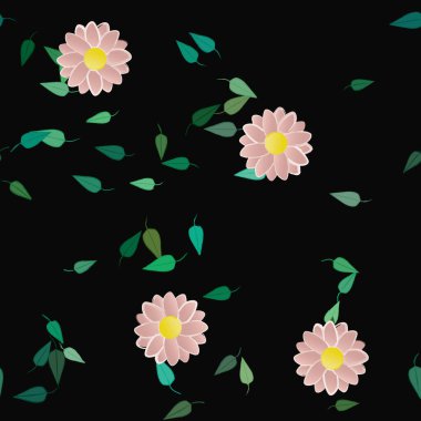 Yaprakları pürüzsüz arkaplan, vektör illüstrasyonu