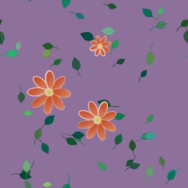 Yaprakları pürüzsüz arkaplan, vektör illüstrasyonu