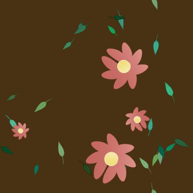 Yaprakları pürüzsüz arkaplan, vektör illüstrasyonu