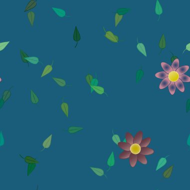 Yaprakları pürüzsüz arkaplan, vektör illüstrasyonu