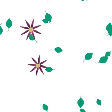 Yaprakları pürüzsüz arkaplan, vektör illüstrasyonu