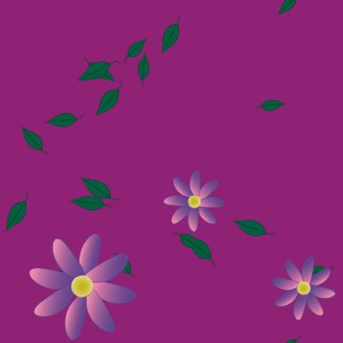 Yaprakları pürüzsüz arkaplan, vektör illüstrasyonu