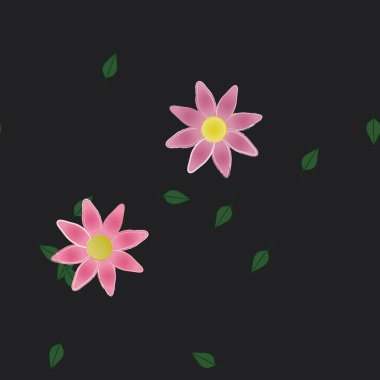 Yaprakları pürüzsüz arkaplan, vektör illüstrasyonu