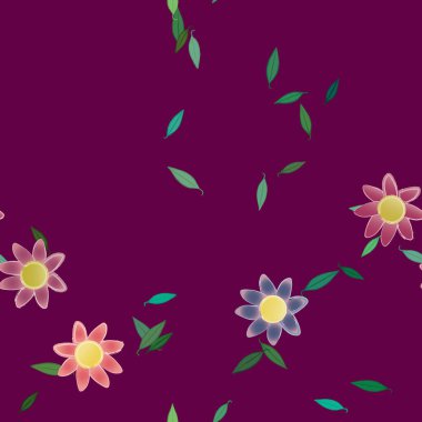 Yaprakları pürüzsüz arkaplan, vektör illüstrasyonu