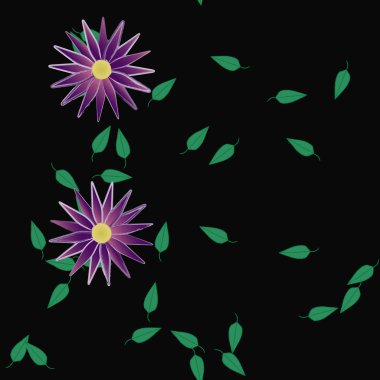 Yaprakları pürüzsüz arkaplan, vektör illüstrasyonu