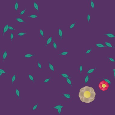 Yaprakları pürüzsüz arkaplan, vektör illüstrasyonu