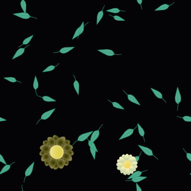 Yaprakları pürüzsüz arkaplan, vektör illüstrasyonu