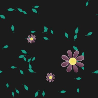 Yaprakları pürüzsüz arkaplan, vektör illüstrasyonu