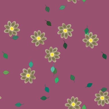 Yaprakları pürüzsüz arkaplan, vektör illüstrasyonu