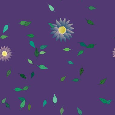 Yaprakları pürüzsüz arkaplan, vektör illüstrasyonu