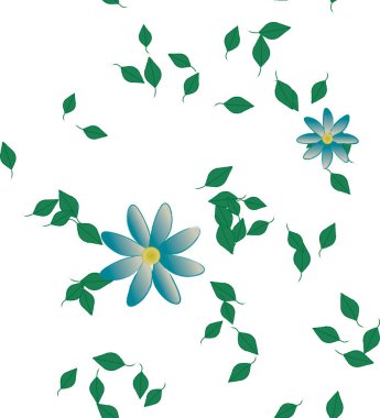 Yaprakları pürüzsüz arkaplan, vektör illüstrasyonu