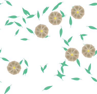 Yaprakları pürüzsüz arkaplan, vektör illüstrasyonu