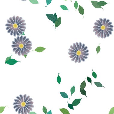 Yaprakları pürüzsüz arkaplan, vektör illüstrasyonu