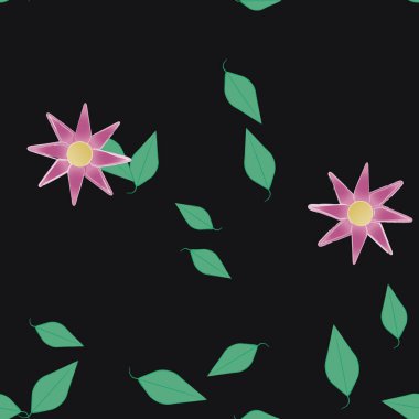 Yaprakları pürüzsüz arkaplan, vektör illüstrasyonu