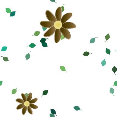 Yaprakları pürüzsüz arkaplan, vektör illüstrasyonu