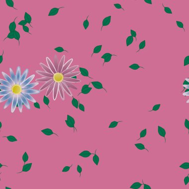 Yaprakları pürüzsüz arkaplan, vektör illüstrasyonu