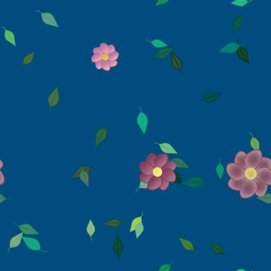 Yaprakları pürüzsüz arkaplan, vektör illüstrasyonu