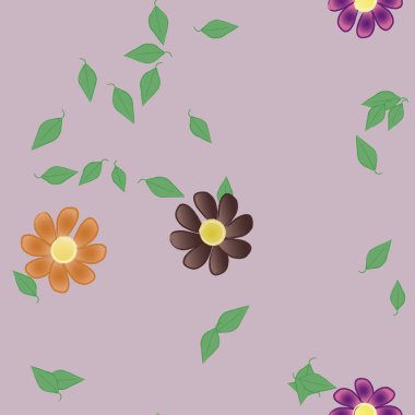 Yaprakları pürüzsüz arkaplan, vektör illüstrasyonu