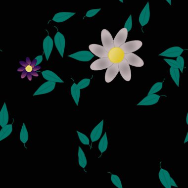 Yaprakları pürüzsüz arkaplan, vektör illüstrasyonu