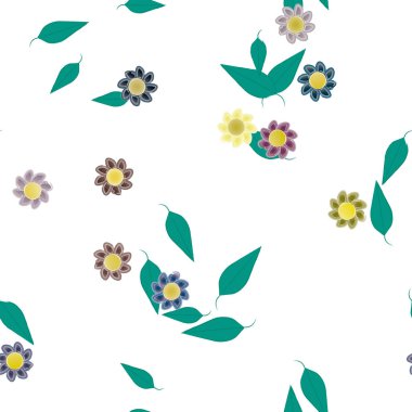 Yaprakları pürüzsüz arkaplan, vektör illüstrasyonu