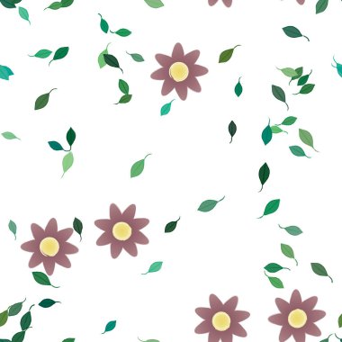 Yaprakları pürüzsüz arkaplan, vektör illüstrasyonu