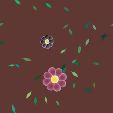 Yaprakları pürüzsüz arkaplan, vektör illüstrasyonu