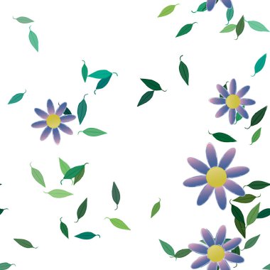 Yaprakları pürüzsüz arkaplan, vektör illüstrasyonu