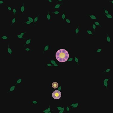 Yaprakları pürüzsüz arkaplan, vektör illüstrasyonu