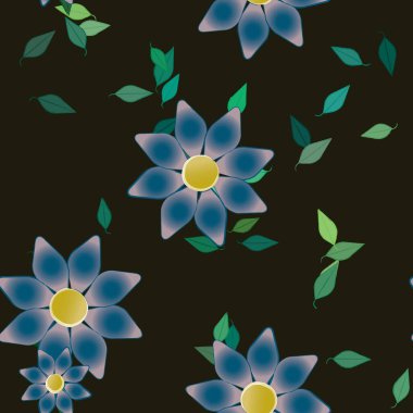 Yaprakları pürüzsüz arkaplan, vektör illüstrasyonu