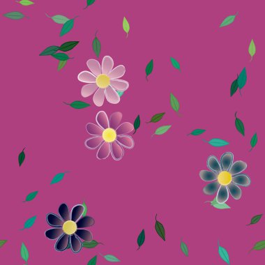 Yaprakları pürüzsüz arkaplan, vektör illüstrasyonu