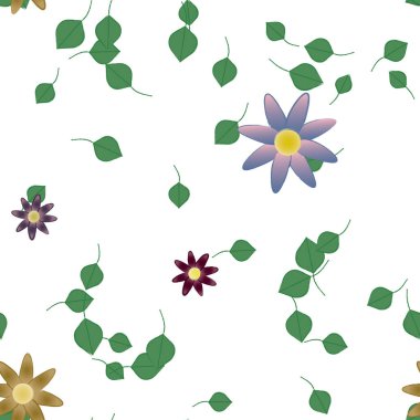 Yaprakları pürüzsüz arkaplan, vektör illüstrasyonu