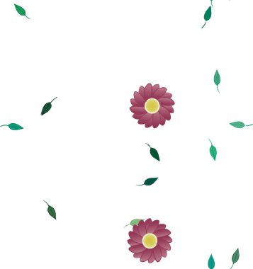 Yaprakları pürüzsüz arkaplan, vektör illüstrasyonu