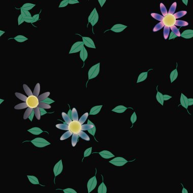 Yaprakları pürüzsüz arkaplan, vektör illüstrasyonu