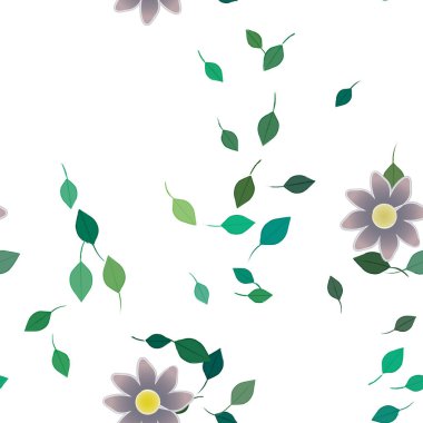 Yaprakları pürüzsüz arkaplan, vektör illüstrasyonu